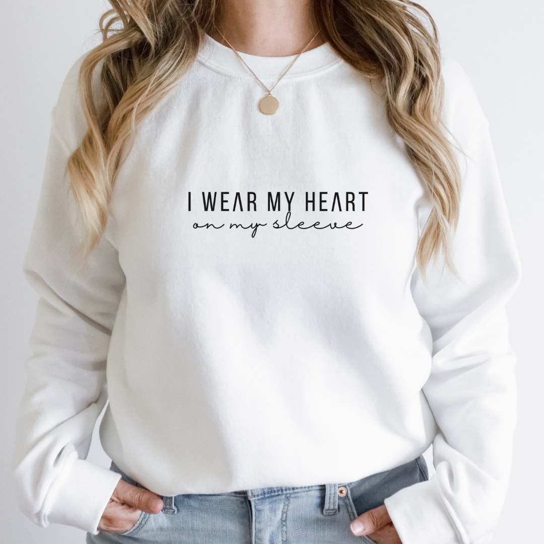 "cute design I wear my heart on my sleeve"