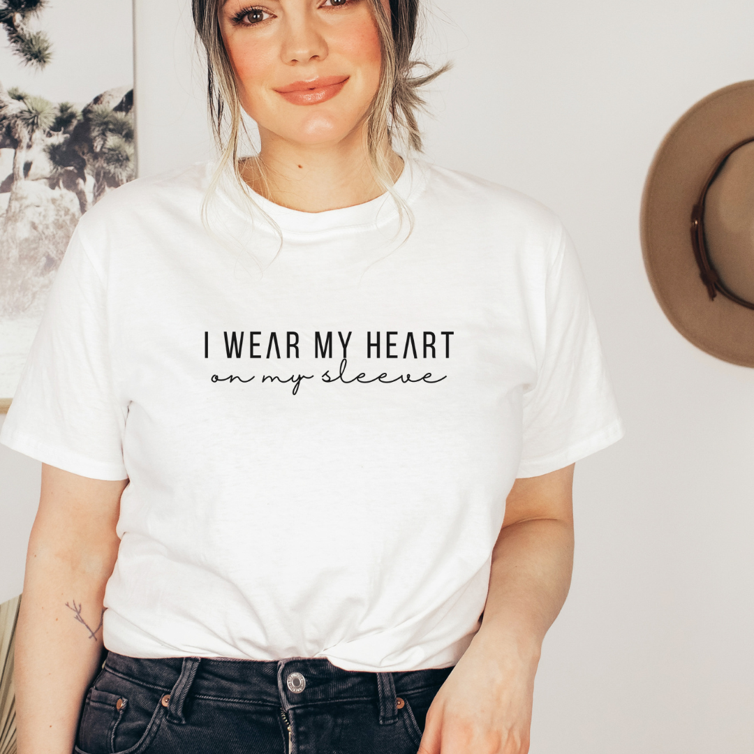 "cute design I wear my heart on my sleeve"